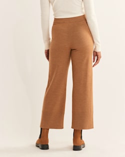 ALTERNATE VIEW OF WOMEN'S MERINO KNIT PANTS IN CAMEL HEATHER image number 4