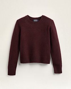 WOMEN'S SHETLAND COLLECTION CREWNECK IN BURGUNDY image number 1