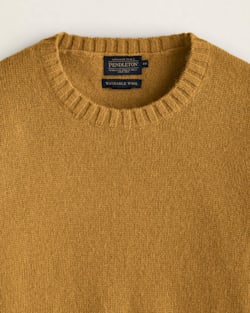 ALTERNATE VIEW OF WOMEN'S SHETLAND COLLECTION SWEATER IN DEEP GOLD image number 2