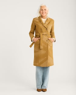 WOMEN'S MIRROR LAKE WOOL TRENCH COAT IN TAN image number 1