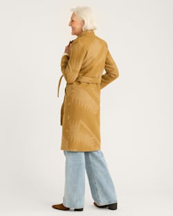 ALTERNATE VIEW OF WOMEN'S MIRROR LAKE WOOL TRENCH COAT IN TAN image number 6