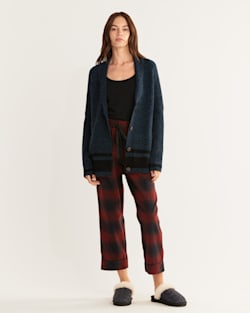 WOMEN'S PAJAMA PANTS IN RED/BLACK OMBRE image number 1