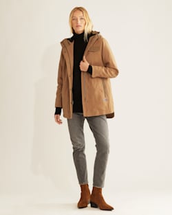 WOMEN'S MARIAS COTTON CANVAS PARKA IN SADDLE image number 1