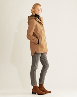 ALTERNATE VIEW OF WOMEN'S MARIAS COTTON CANVAS PARKA IN SADDLE image number 4