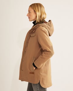 ALTERNATE VIEW OF WOMEN'S MARIAS COTTON CANVAS PARKA IN SADDLE image number 6