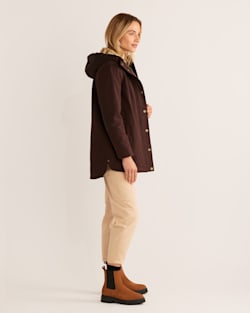 ALTERNATE VIEW OF WOMEN'S MARIAS COTTON CANVAS PARKA IN BLACK COFFEE image number 2
