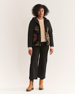 WOMEN'S BLANCA CORDUROY/BERBER FLEECE JACKET IN BLACK/OLIVE CHIEF JOSEPH image number 1
