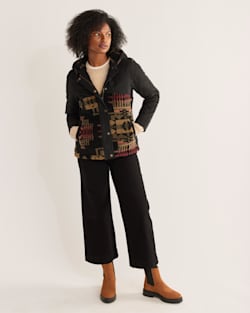 ALTERNATE VIEW OF WOMEN'S BLANCA CORDUROY/BERBER FLEECE JACKET IN BLACK/OLIVE CHIEF JOSEPH image number 5