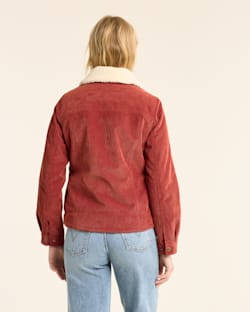 ALTERNATE VIEW OF WOMEN'S WIND RIVER CORDUROY TRUCKER JACKET IN ROASTED RUSSET image number 3