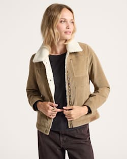 WOMEN'S WIND RIVER CORDUROY TRUCKER JACKET IN OLD OAK image number 1