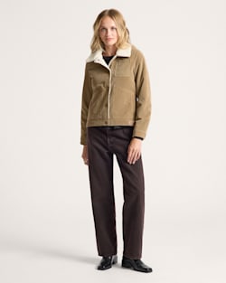 ALTERNATE VIEW OF WOMEN'S WIND RIVER CORDUROY TRUCKER JACKET IN OLD OAK image number 4