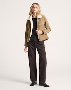 ALTERNATE VIEW OF WOMEN'S WIND RIVER CORDUROY TRUCKER JACKET IN OLD OAK image number 5