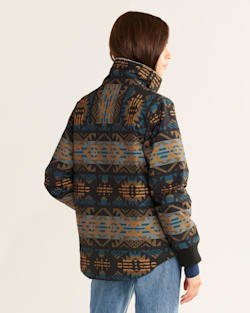 ALTERNATE VIEW OF WOMEN'S MADERA ZIP-FRONT JACKET IN BLACK/BLUE JOURNEY WEST image number 3