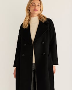 ALTERNATE VIEW OF WOMEN'S UPTOWN LONG WOOL COAT IN BLACK image number 5