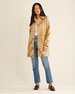 WOMEN'S CLUB COLLAR WOOL JACKET IN GOLD ABIQUIU SKY image number 1