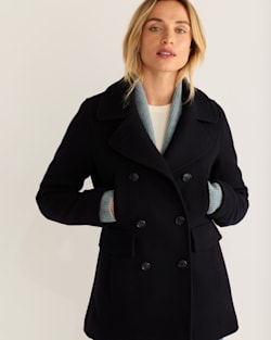 Womens long peacoat jacket top
