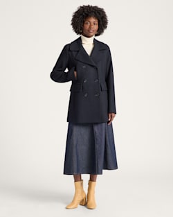 ALTERNATE VIEW OF WOMEN'S PEACOAT IN NAVY image number 5
