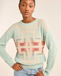 WOMEN'S MONTERA COTTON SWEATER IN GREY MIST HARDING image number 1