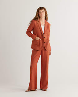 WOMEN'S BIRCH BAY LINEN BLAZER IN REDWOOD image number 1