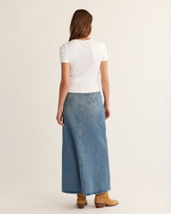 ALTERNATE VIEW OF WOMEN'S PIMA COTTON BABY TEE IN WHITE image number 3