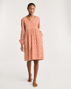 ALTERNATE VIEW OF WOMEN'S JANA V-NECK DRESS IN RED MULTI image number 6