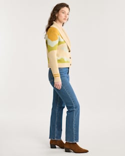 ALTERNATE VIEW OF WOMEN'S COASTLINE SCENIC CARDIGAN IN WOODASH MULTI image number 2