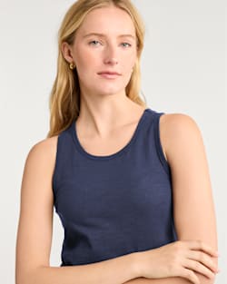 ALTERNATE VIEW OF WOMEN'S MIDI TANK DRESS IN NAVY image number 4