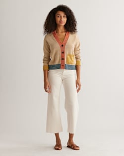 WOMEN'S SILVIE COLORBLOCK CARDIGAN IN IRISH CREAM MULTI image number 1