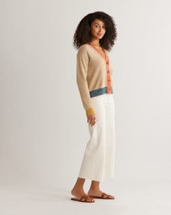 ALTERNATE VIEW OF WOMEN'S SILVIE COLORBLOCK CARDIGAN IN IRISH CREAM MULTI image number 2
