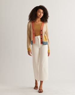 ALTERNATE VIEW OF WOMEN'S SILVIE COLORBLOCK CARDIGAN IN IRISH CREAM MULTI image number 5