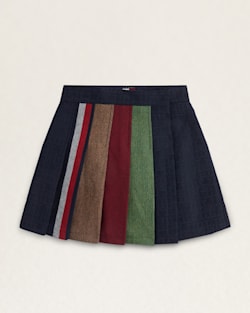 TOMMY X PENDLETON PLEATED WRAP SKIRT IN NEW YORK STRIPE image number 1