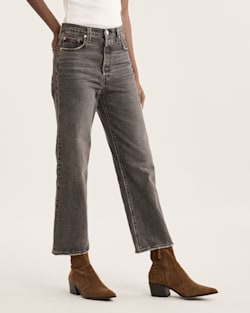 ALTERNATE VIEW OF WOMEN'S LEVI'S RIBCAGE STRAIGHT ANKLE JEANS IN WELL WORN image number 2
