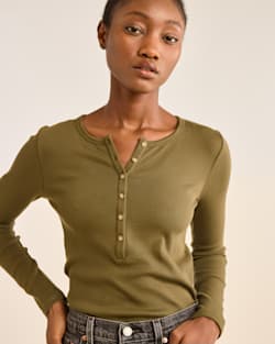 Pima cotton henley on sale