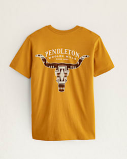 ALTERNATE VIEW OF WOMEN'S LONGHORN GRAPHIC TEE IN OLD GOLD image number 2