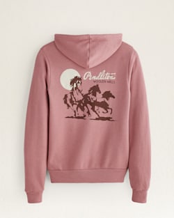 ALTERNATE VIEW OF WOMEN'S WESTERN GRAPHIC ZIP HOODIE IN MAUVE HEATHER image number 2