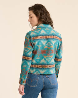 ALTERNATE VIEW OF WOMEN'S LOWELL WOOL JACKET IN TURQUOISE NEHALEM image number 3