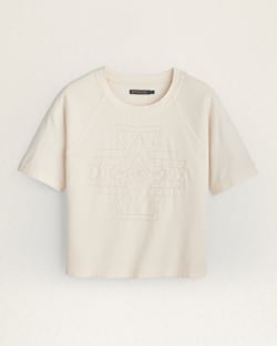 WOMEN'S DESCHUTES HARDING EMBROIDERED TEE IN IVORY image number 1