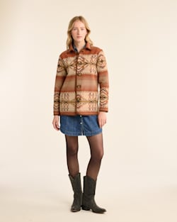 ALTERNATE VIEW OF WOMEN'S BEACON ROCK REVERSIBLE WOOL COAT IN COPPER image number 2