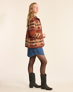 ALTERNATE VIEW OF WOMEN'S BEACON ROCK REVERSIBLE WOOL COAT IN COPPER image number 4