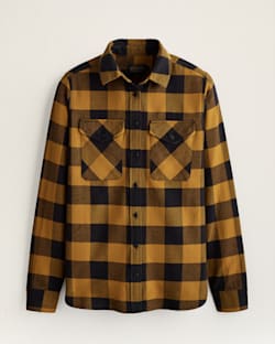 WOMEN'S PLAID MADISON DOUBLEBRUSHED FLANNEL SHIRT IN BLACK/GOLD image number 1