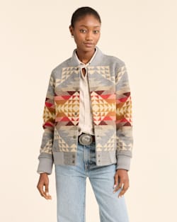 WOMEN'S SMITH ROCK WOOL BOMBER IN GREY image number 1