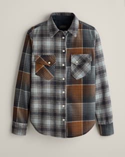 WOMEN'S LIMITED EDITION GAMBLER SHIRT IN NAVY/BLUE/BROWN image number 1