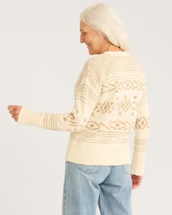ALTERNATE VIEW OF WOMEN'S DISCOVERY ALPACA/MERINO SWEATER IN IVORY MULTI image number 3