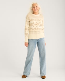 ALTERNATE VIEW OF WOMEN'S DISCOVERY ALPACA/MERINO SWEATER IN IVORY MULTI image number 5