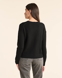 ALTERNATE VIEW OF WOMEN'S MERINO SWEATER IN BLACK image number 3