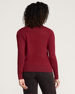 ALTERNATE VIEW OF WOMEN'S MERINO TURTLENECK IN RED DAHLIA image number 2