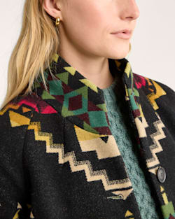 ALTERNATE VIEW OF WOMEN'S FOUR CORNERS ARCHIVE BLANKET COAT IN OXFORD image number 4
