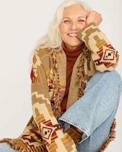 ALTERNATE VIEW OF WOMEN'S SKAMANIA ALPACA SWEATER IN IRISH CREAM MULTI image number 4