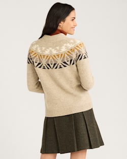 ALTERNATE VIEW OF WOMEN'S FAIR ISLE MERINO CARDIGAN IN OATMEAL MULTI image number 3