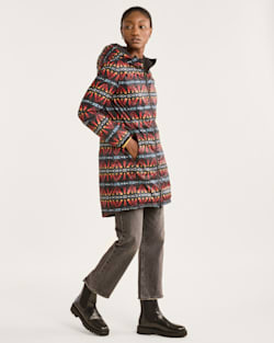 ALTERNATE VIEW OF WOMEN'S TUCSON LONG REVERSIBLE PARKA IN BLACK MULTI image number 3
